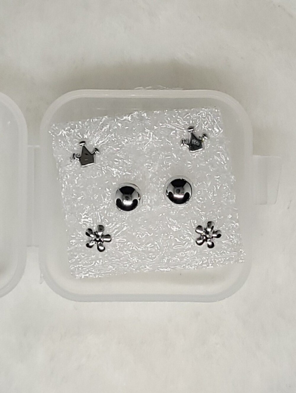 $1 | 3‑Pair | Simple Design Stud Earrings Set